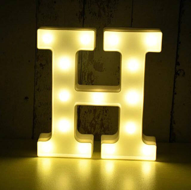 Kopper-24 LED Leuchtbuchstabe 3D, 22 cm Buchstabe H 2621