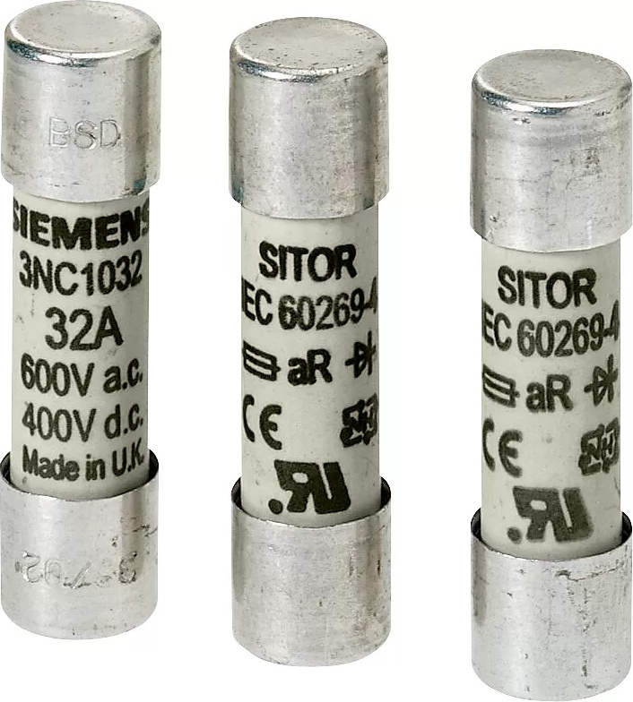 Siemens SITOR-Zylindersicherungseinsatz, 58 mm, 2,2 cm, 63 mm, 115 mm, 25 mm, 57 g 3NC2280