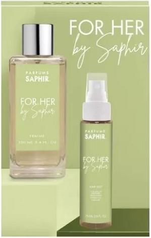 Saphir For Her Zestaw Woda perfumowana 100 ml + Mgieka do wosów 75 ml