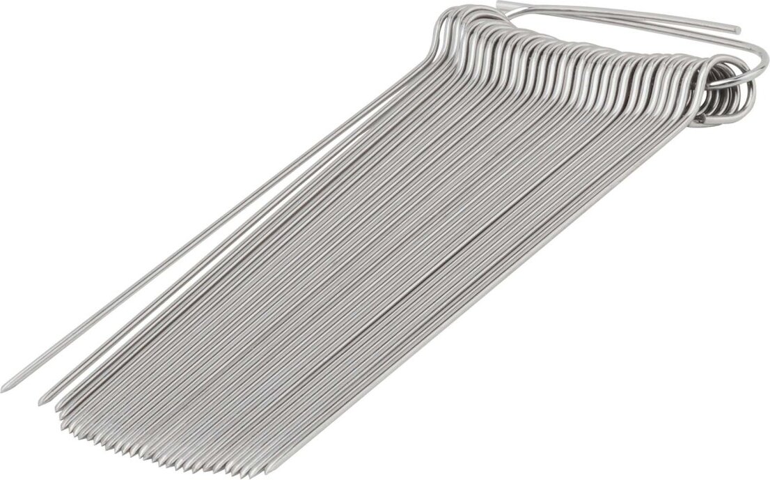 FMprofessional Rouladennadeln, hochwertige Rouladenspieße aus Edelstahl, Bratennadeln für die die Zubereitung von Rouladen (Farbe: Silber), Menge: 30 Stück 22219