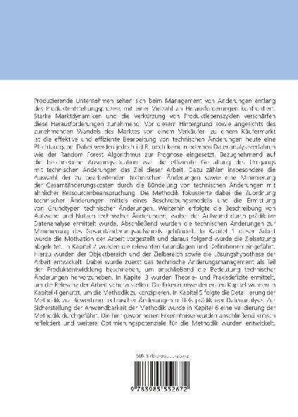 Sonstige Verlage Bewertung technischer Produktänderungen mittels prädiktiver Datenanalyse
