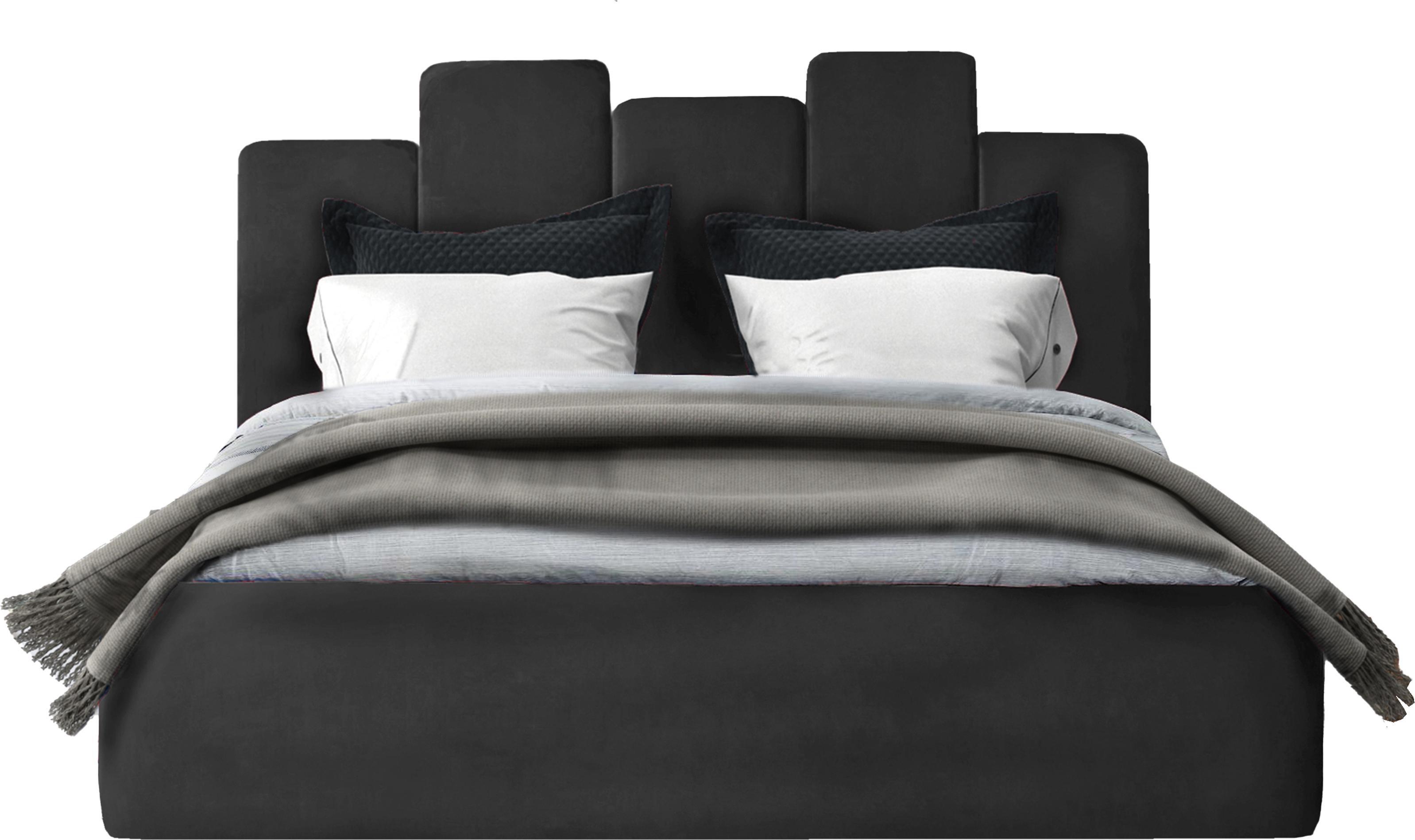 Schlafzimmer-Polsterbett Orion 190x212x90 cm Liegefläche: 180x200 cm Mit Bettkasten, Metallrahmen, Hebesystem-Gasautomatik, Velutto-StoffPolsterstoff Robuster Rahmen - Grau