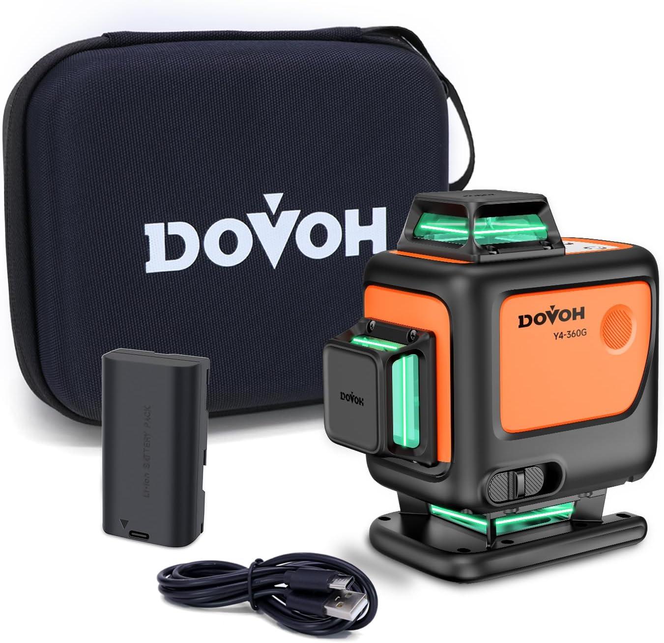 DOVOH Y4-360G Kreuzlinienlaser 4D 360 Grad, 16 Linien Grün, USB-C, IP54