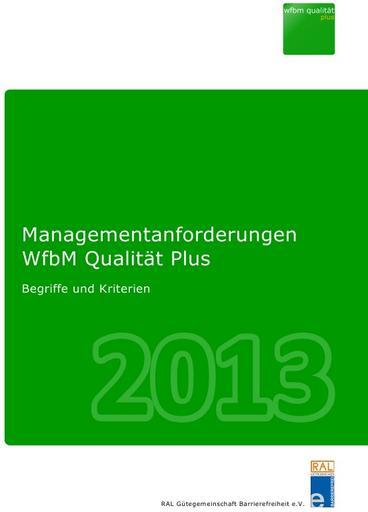 Epubli Managementanforderungen WfbM Qualität Plus 2013