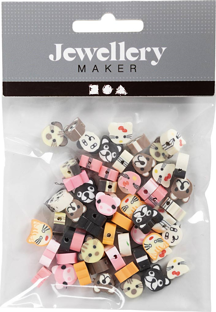 Creativ Company CC Tonperlen Tiere 10 mm 60 Stück 696180