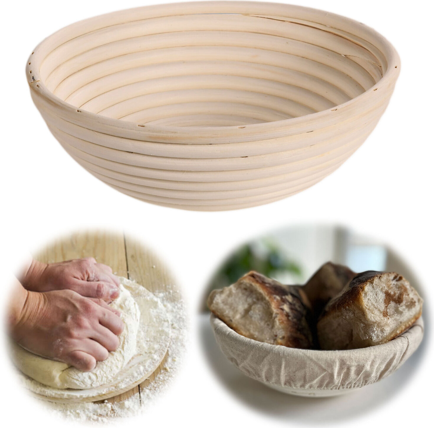 Panier De Fermentation (banneton) Long En Osier – 40,5x15x6,5 Cm – Pour Pains De 1500 à 2500 G