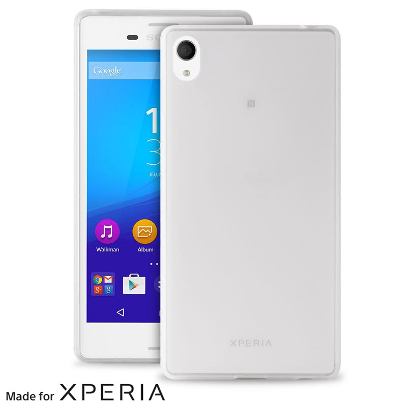 PURO Ultra Slim "0.3" Cover MFX - sada krytu + fólie pre displej Xperia M4 AQUA (priesvitný)