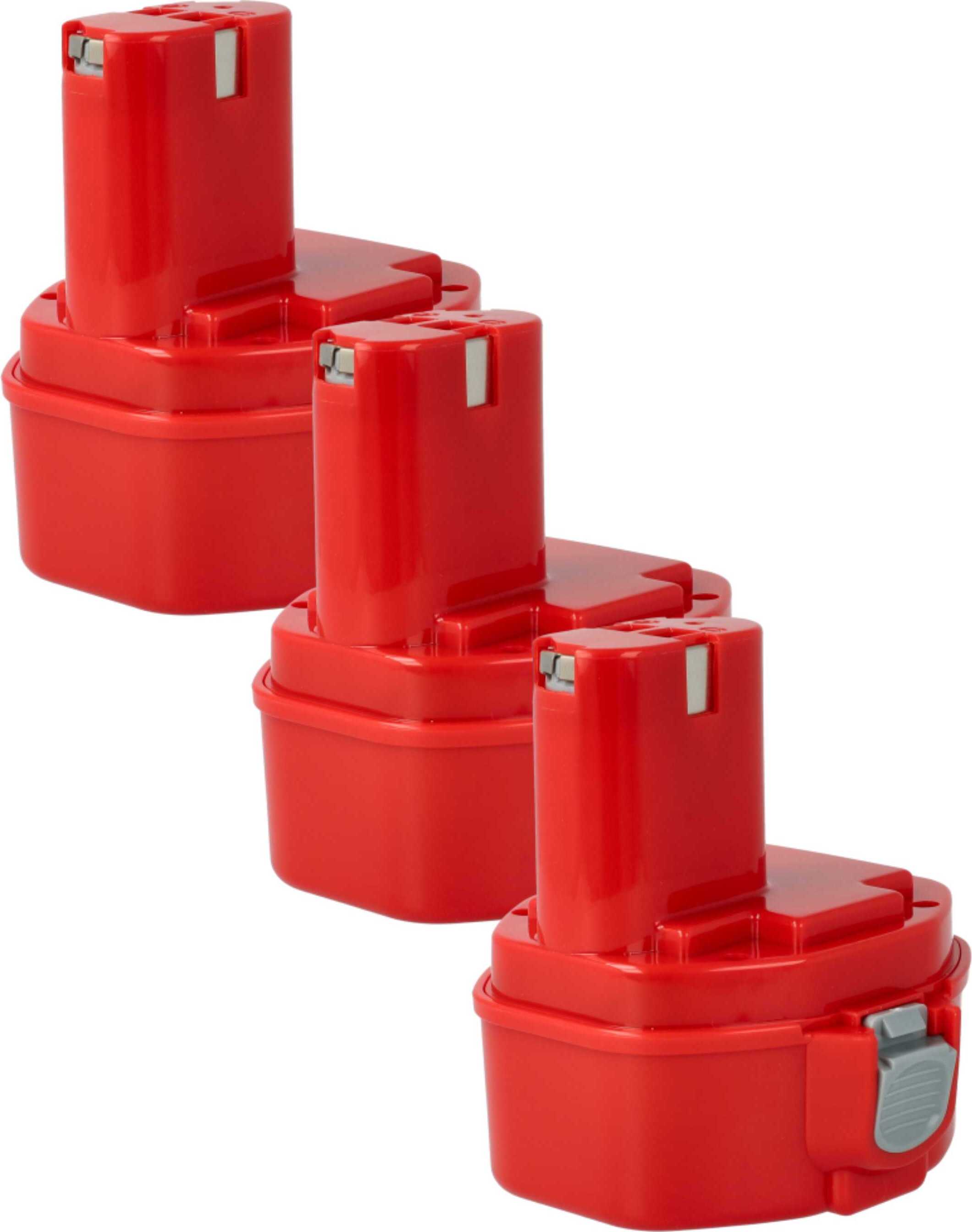 vhbw 3x Akku kompatibel mit Makita ML143 Flashlight, UB140D, ML140 Flashlight, ML142 Flashlight, ML141 Flashlight Werkzeug (1500 mAh, NiMH, 14,4 V) 144874234-9