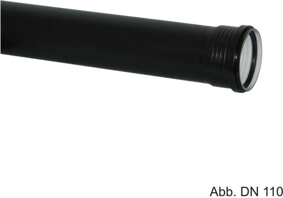 Geberit Silent-PP Tubo Di Scarico DN40 Con Manicotto - Lunghezza 250 Mm - Sistema Silenziato A Tre Strati Per Edilizia