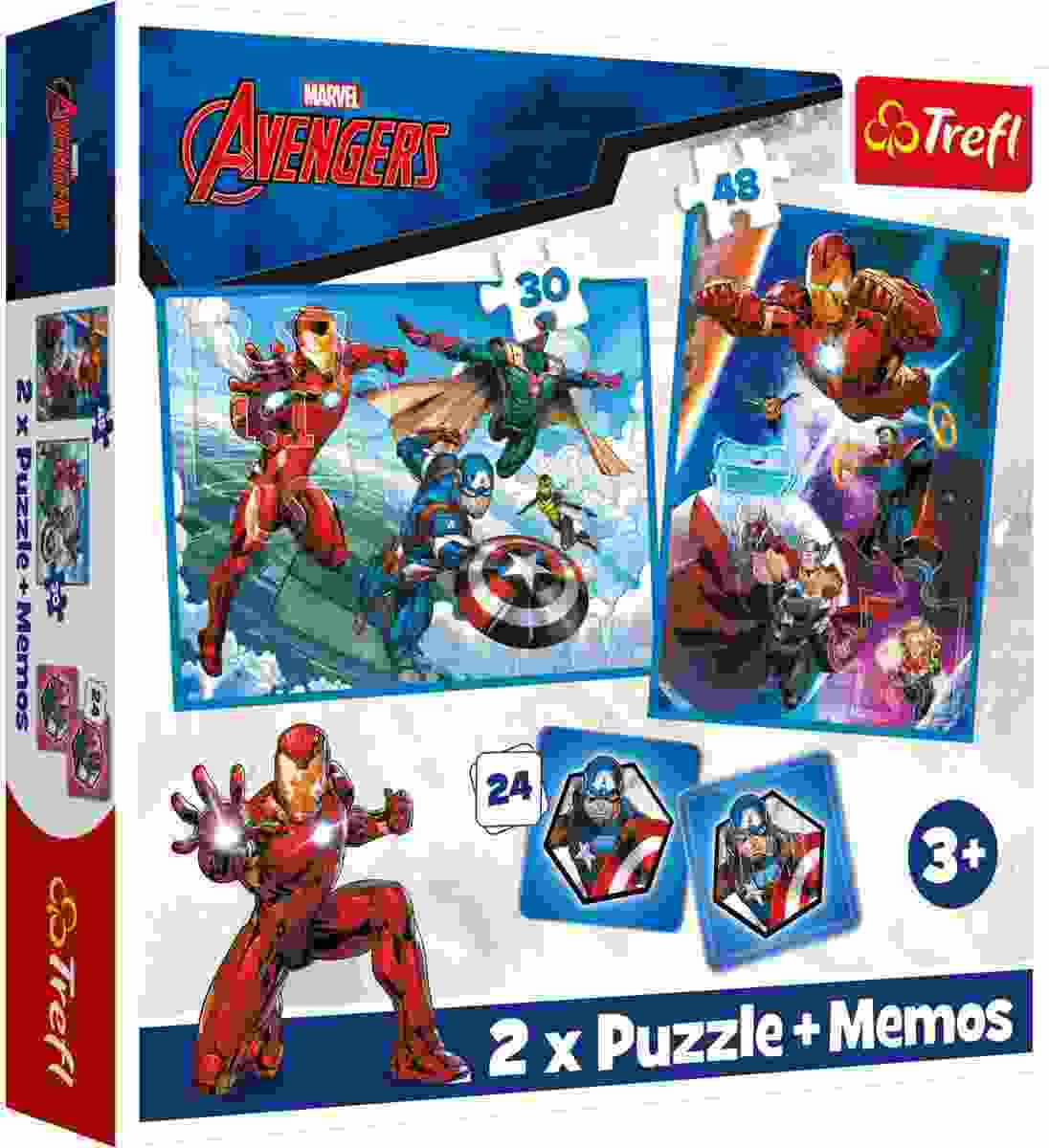 Trefl TREFL AVENGERS Puzzle Set 30+48+M24 Puzzle classici