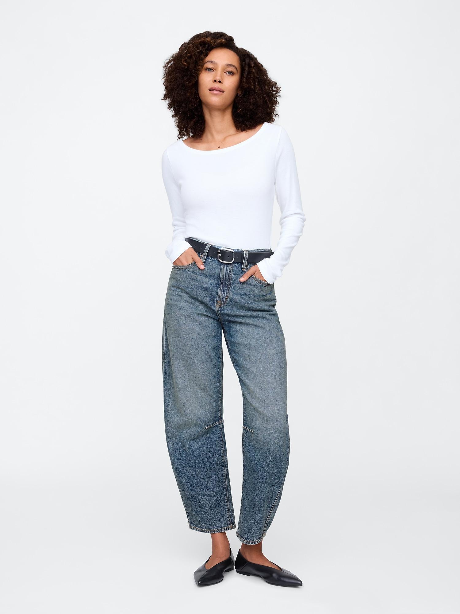 GAP Barrel Fit Jeans mit hohem Bund, Größe 29REG, Innenbeinlänge 66 cm 770740-00__29REG