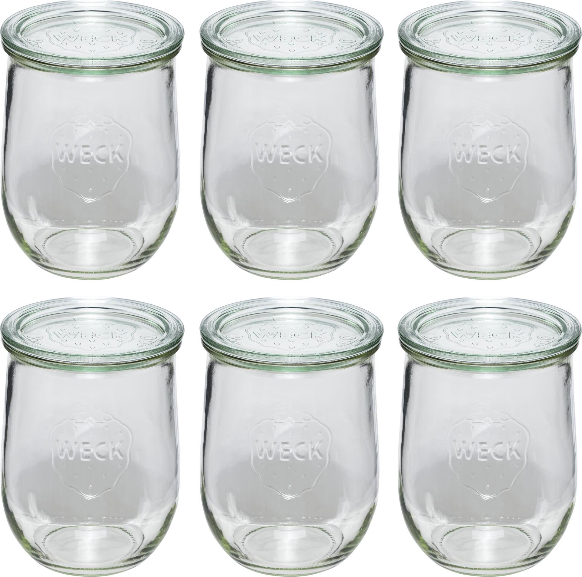 WECK Tulpenform-Glas 1062ml 6er Pack Einkochgläser