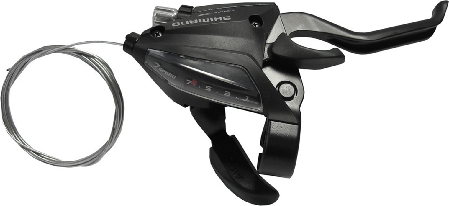 SHIMANO Schalt Bremshebel ST-EF500 7-fach rechts Schalt Bremshebel - für V- Brake und Cantilever SHIMANO Schalt Bremshebel ST-EF500 7-fach rechts Schalt Bremshebel - für V- Brake und Cantilever