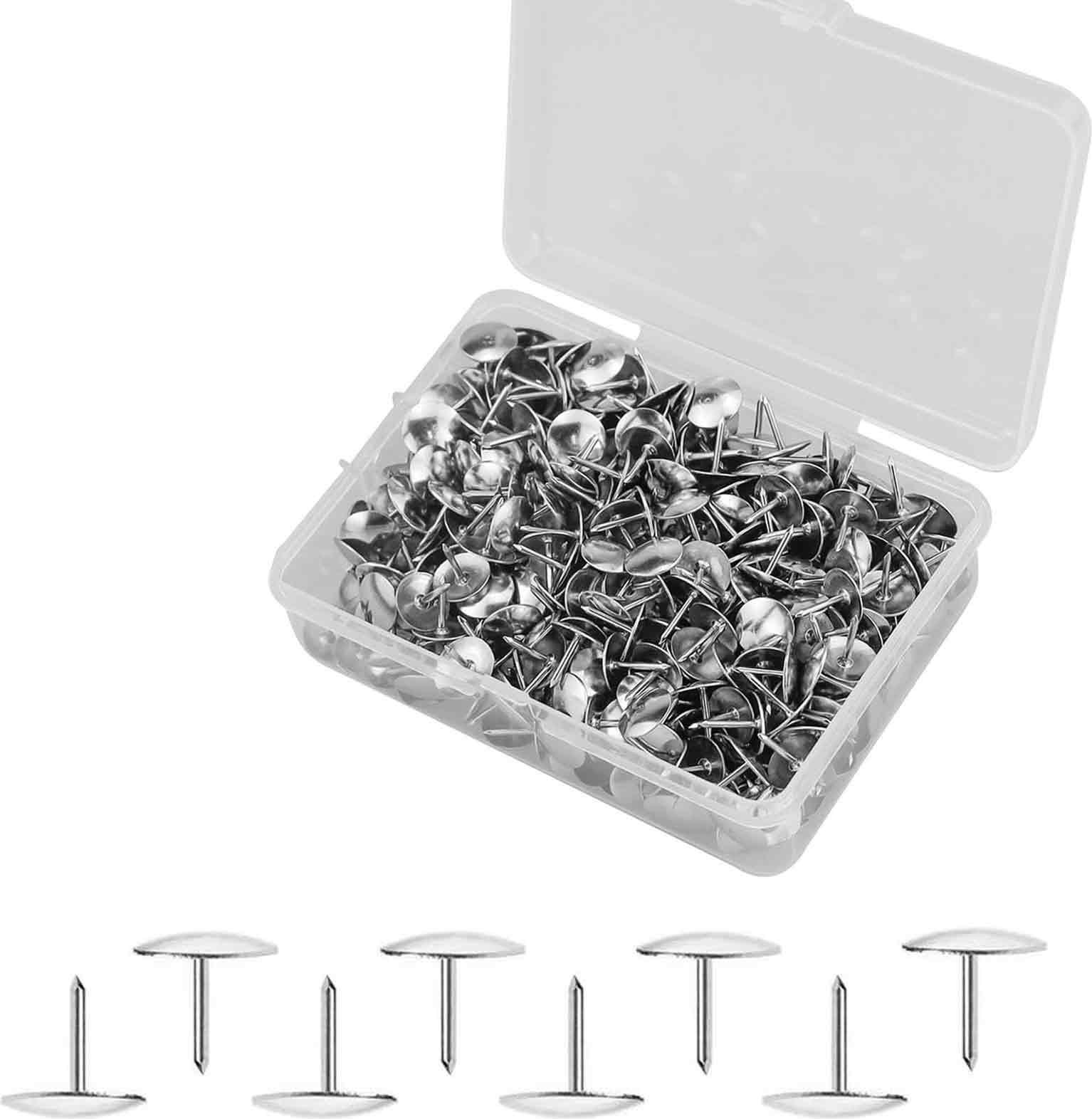 Crrynuo Silberne Rei?zwecken, 9,5 mm, runde Rei?zwecken, Eisen-Rei?zwecken, B¹ro-Rei?zwecken, Kopf-Nagel-Rei?zwecken, T¹rn?gel, Metall-Rei?zwecken, Karten-Rei?zwecken, runder Kopf, Rei?zwecken in Ton, Korktafel-Foto-Rei?zwecken f¹r Handwerk, Zuhause, B¹ro oder Heimwerken (500 St¹ck) KAU-UN-LR-CPK-PH-20250806-11