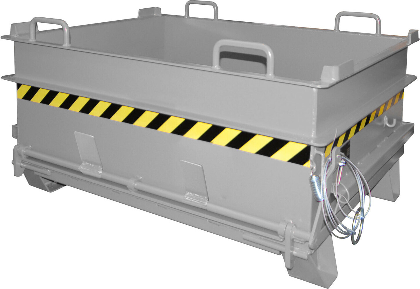 Bauer Baustoffcontainer BC 500 (Steinklammer-Entriegelung), lackiert, Mausgrau