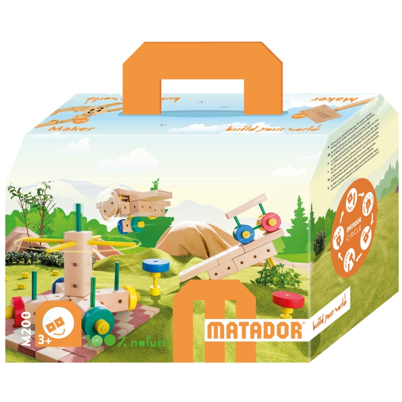 Matador Maker M200 Holzbaukasten ab 3 Jahre 222 Teile Austria 42221120