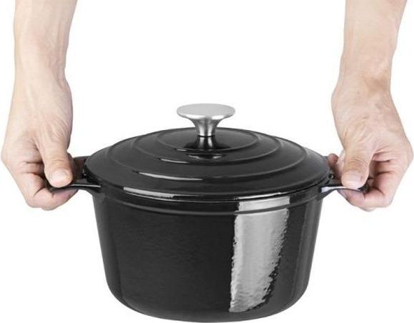 Vogue Runder Schmortopf Schwarz 3,2 Liter