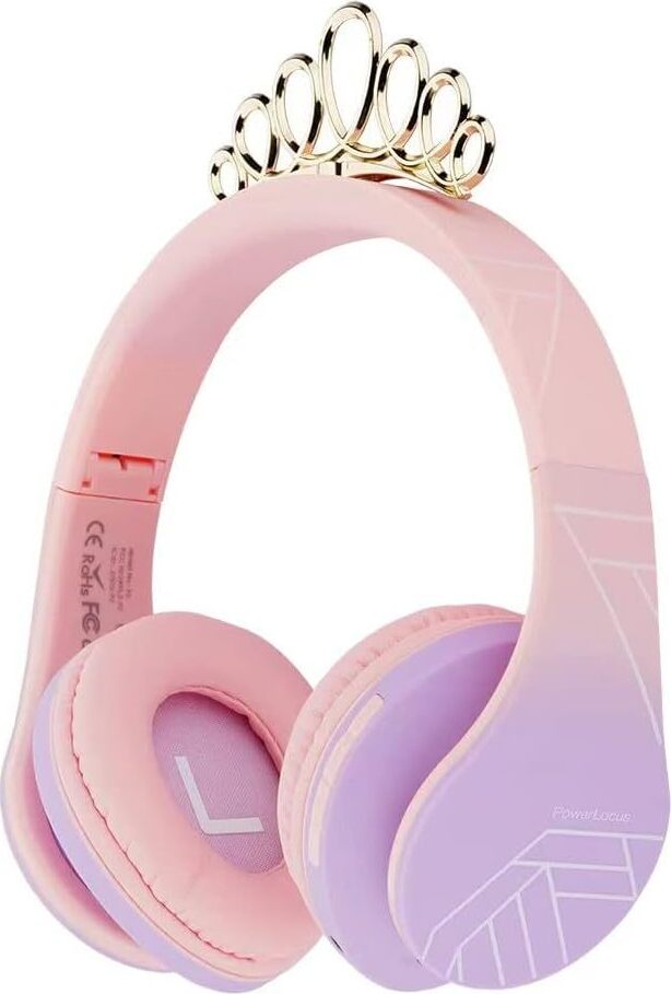 Detské slúchadlá Bluetooth s obmedzením hlasitosti 85 dB, skladacie s puzdrom na prenášanie, bezdrôtové slúchadlá cez uši a kábel s mikrofónom, režim micro SD