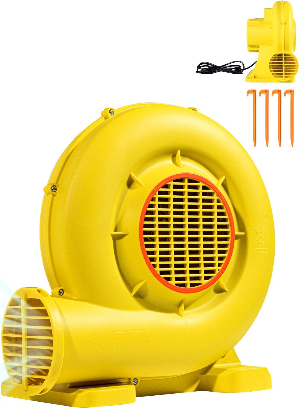 Sweiko Radialventilator Gebläse Hüpfburg Pumpe Hochdruckgebläse 0,8/0,9PS 690W SS-SSWQEU009430