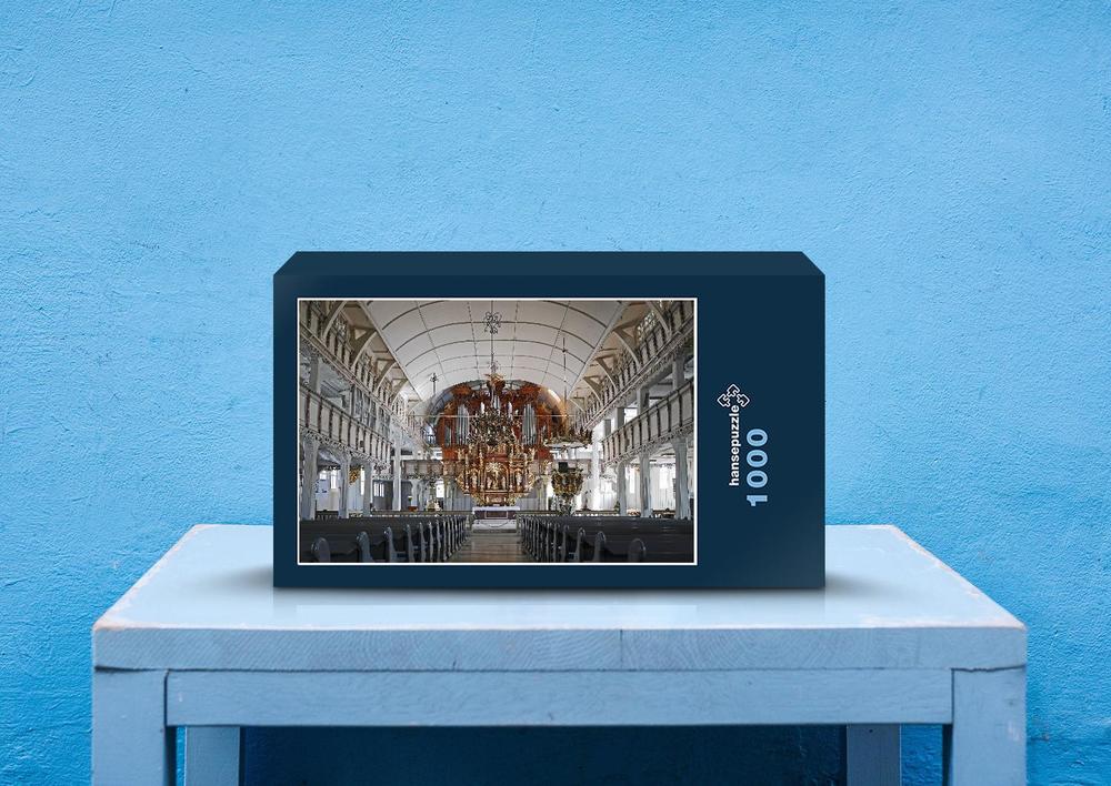 hansepuzzle 50204 - Marktkirche Puzzle, 1000 Teile, Religion, 60,0 x 46,0cm mit hochwertiger Aufbewahrung, Kartonbox und wiederverschließbarem Beutel 40204
