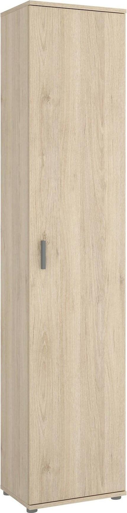Dmora Mehrzweckschrank, 1 Tür, Braun, 39x190h cm, 3 Regale
