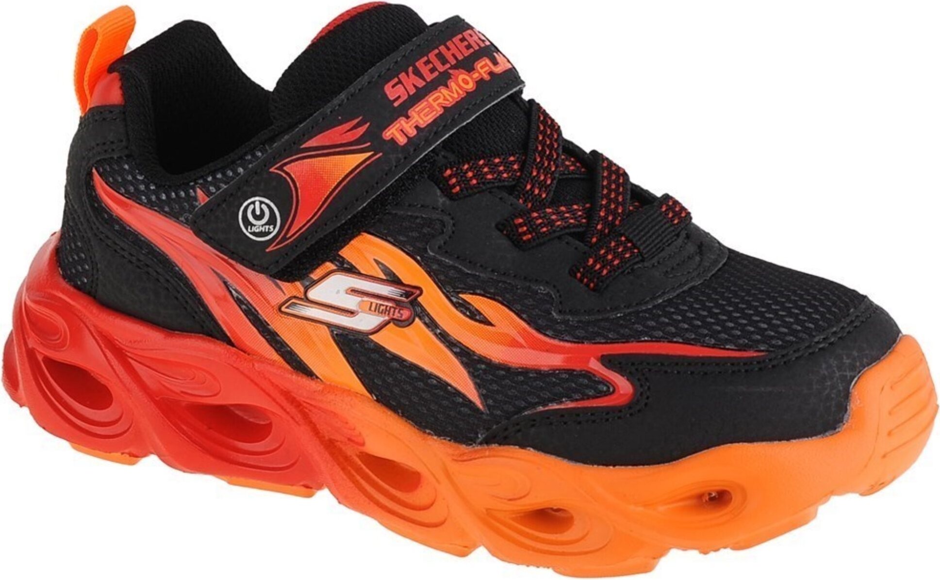 Skechers Thermo-Flash - Heat-Flux - Black / Red Synthetic Veľkosť: 30 Normal
