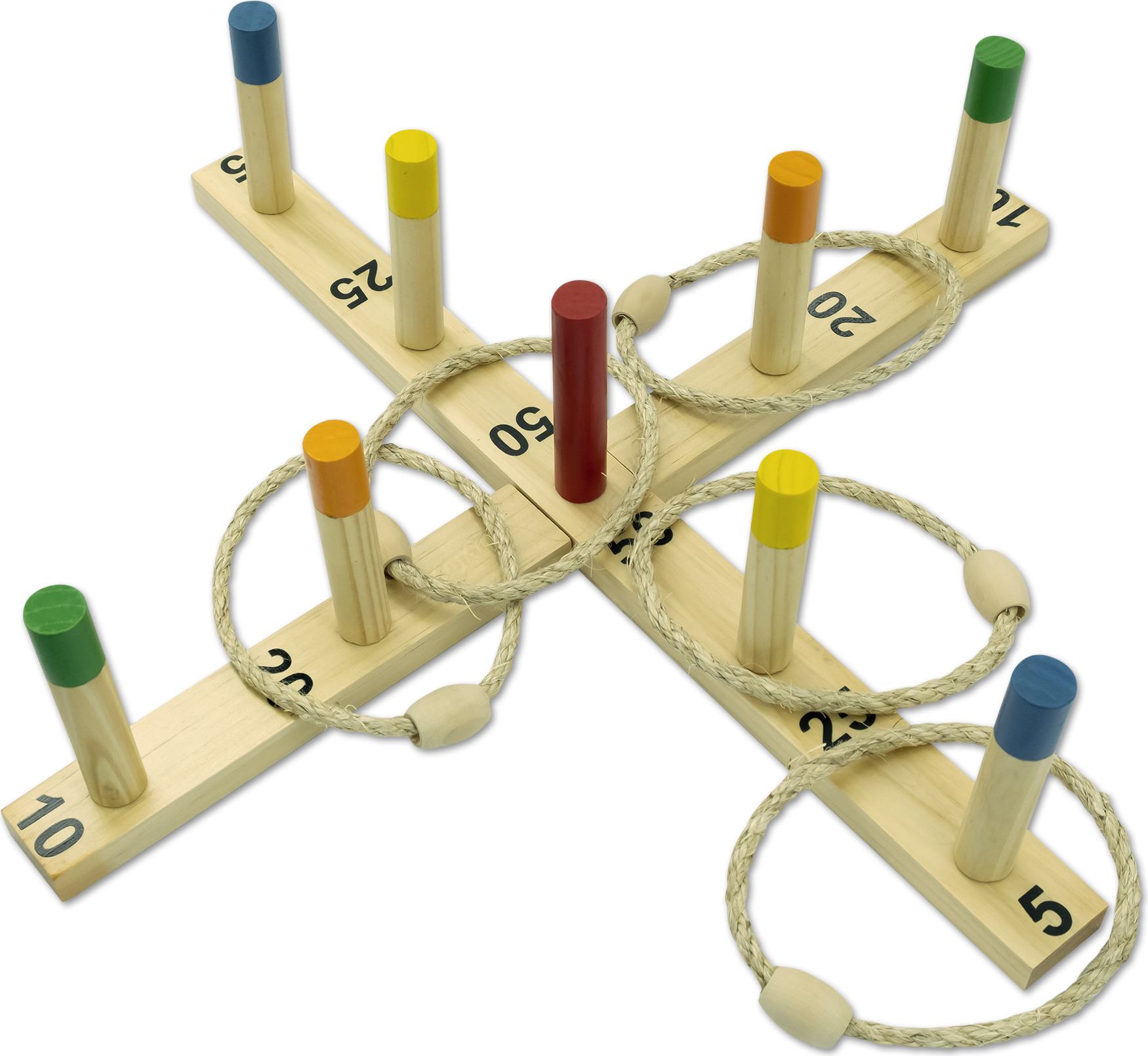 Carromco Wikinger Ringwurfspiel Outdoor Spielzeug Spiel Gartenspiel Gesellschaftsspiel Holzspiel Geschicklichkeitsspiel Outdoorspiel 07662