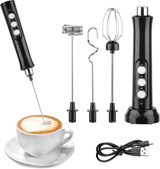 OEM Elektrische Melkzusatzgerät mit drei Milchschaumköpfen, USB-ladbar, tragbar, für Getränke wie Matcha Latte, Kaffee, Sahne, Eier, Cappuccino usw. 2026