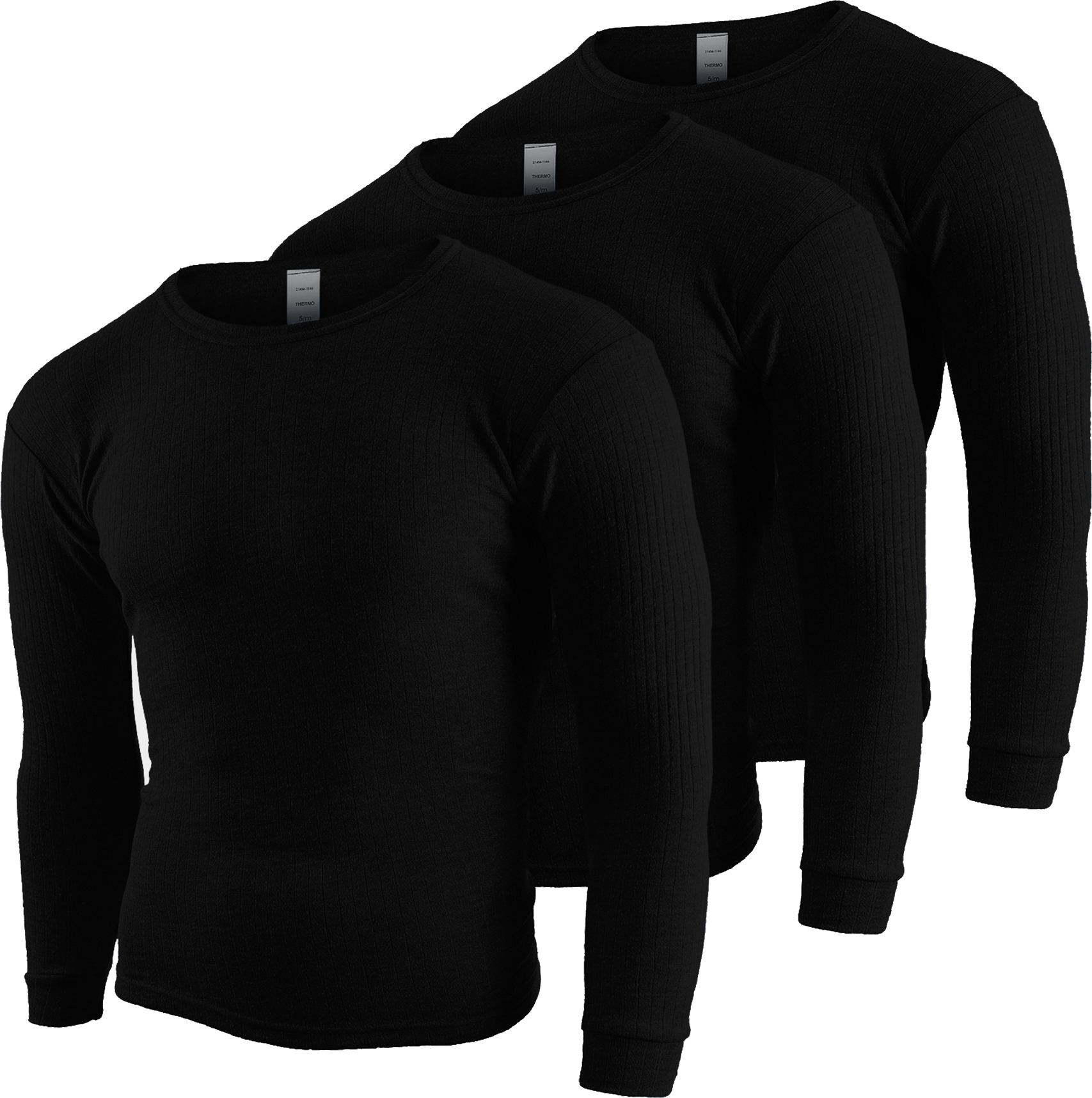 2er Pack Thermo-Shirts Herren - Fleece Gefüttert Langärmelig