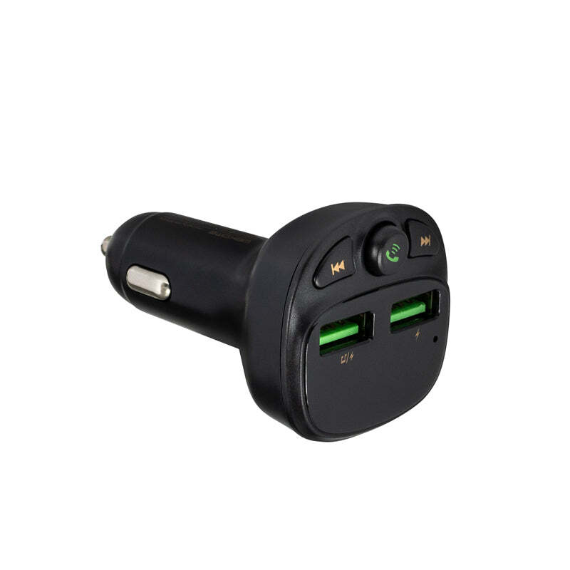 WEKOME WP-C26 - Bluetooth / MicroSD / 2x USB-A FM vysielač + 17W nabíjačka do auta (čierna)