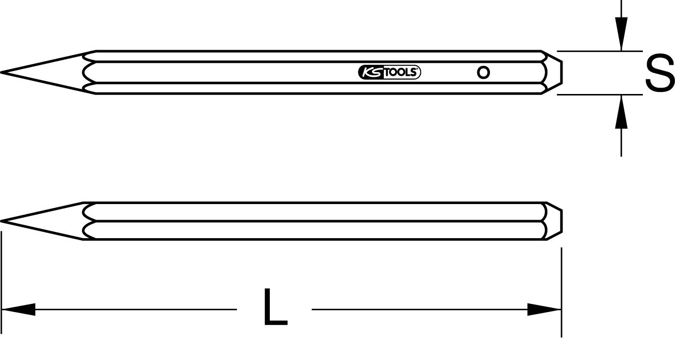 KS TOOLS Meißel 963.2493 Aluminium-Bronze (Nicht-Eisen-Legierung) 960g