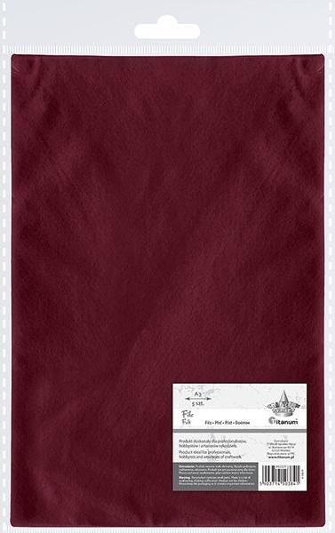 TITANUM Filc A3 karminowy 5szt