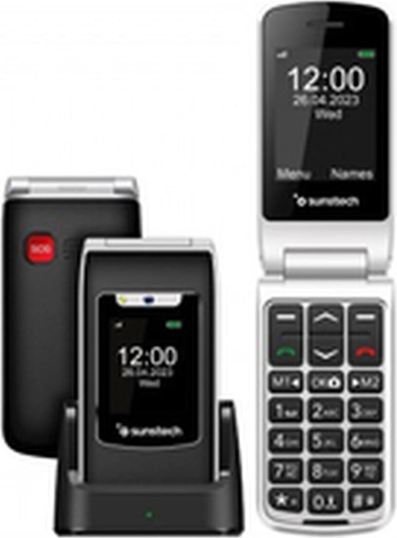 Mobilný telefón pre starších dospelých Sunstech CELT23BK Black 128 GB 2,4"