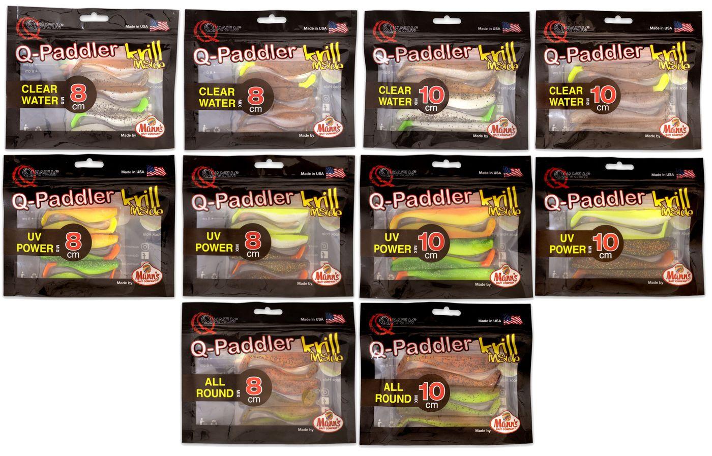 Quantum Q-Paddler Power Packs - Gummifische , Ausführung:3x magic motoroil + 2x citrus shad, Länge / Packungsinhalt:10cm / 5 Stück 3566102-aus