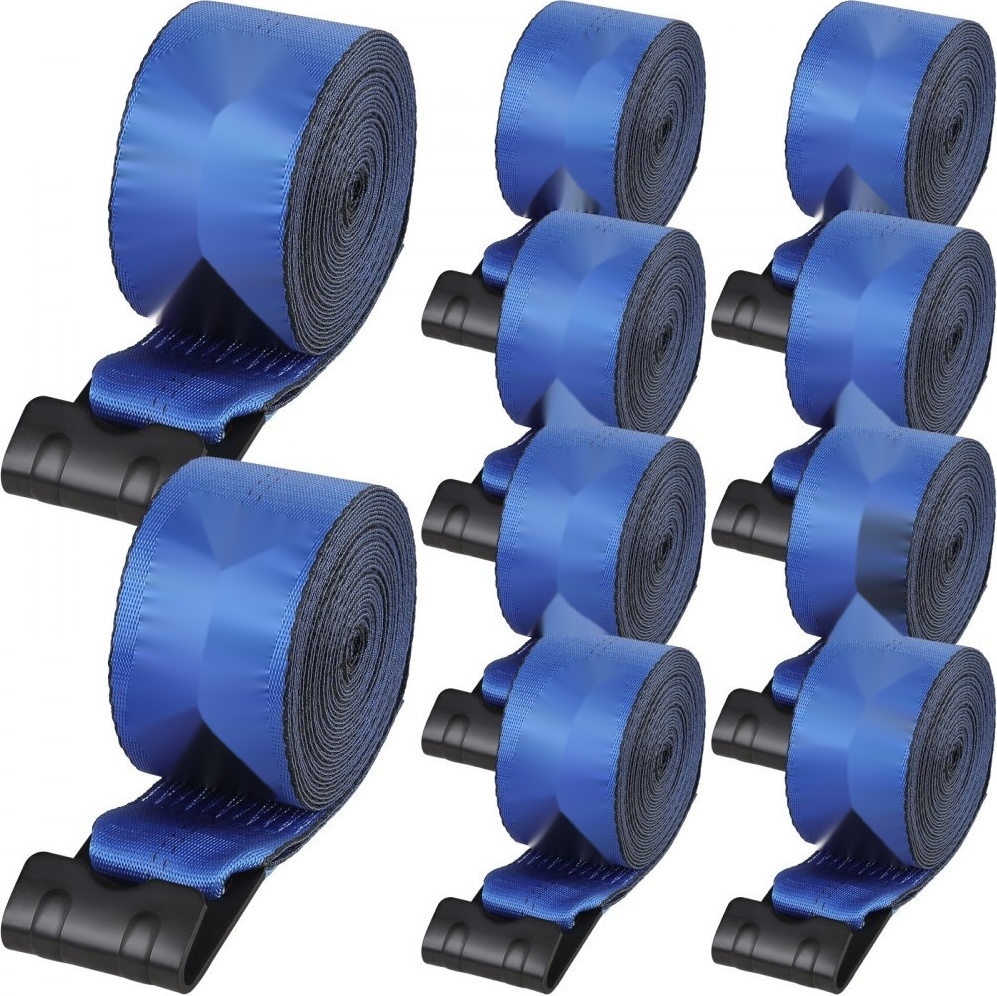 StarTech Windengurte - 4" x 30' - 6000 lbs Tragfähigkeit - 18000 lbs Bruchfestigkeit - LKW-Gurte mit flachem Haken - für Anhänger, Bauernhöfe, Rettungen, Baumschoner - blau (10er-Pack) PGJPDLS4INCH3LGJKV0