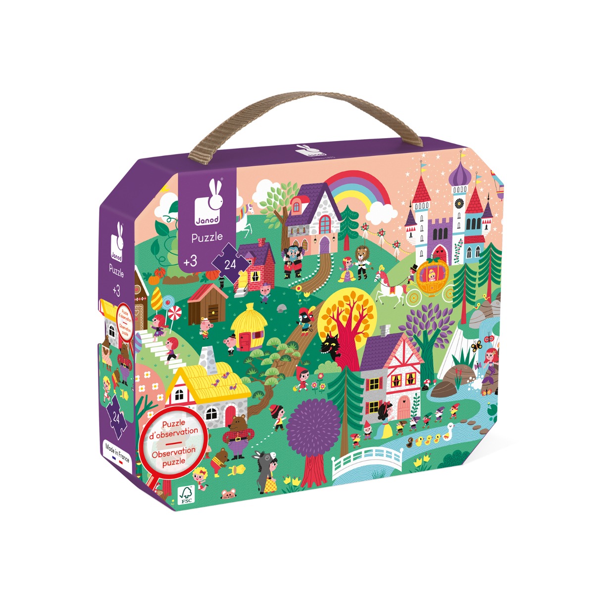 JANOD Beobachtungspuzzle im Koffer Mä rchen 24 Teile 2646