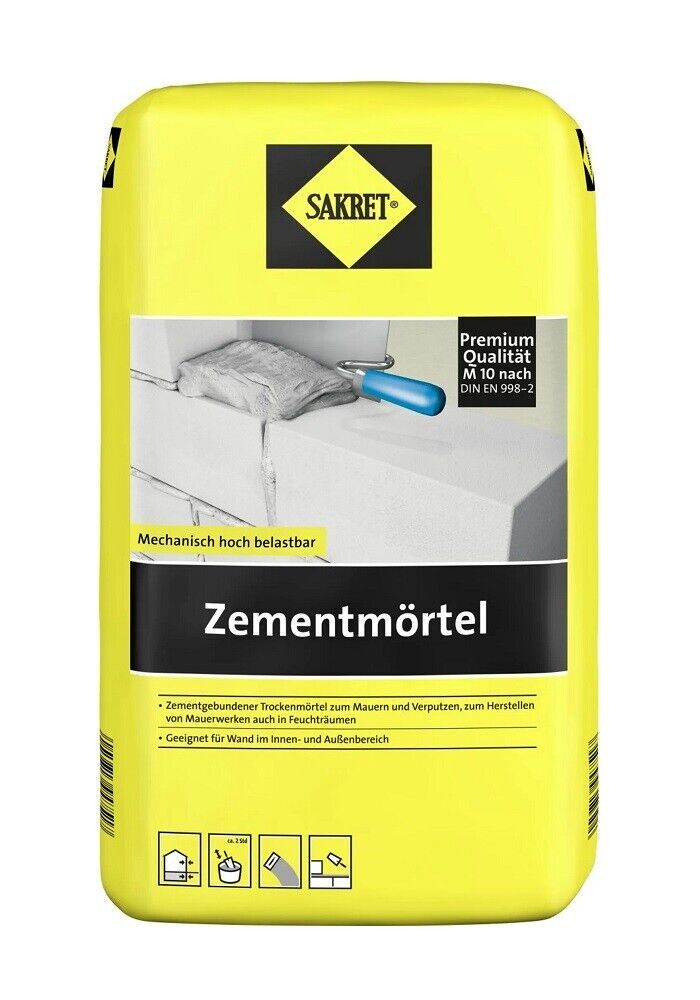 SAKRET Zementmörtel ZM grau 10 kg