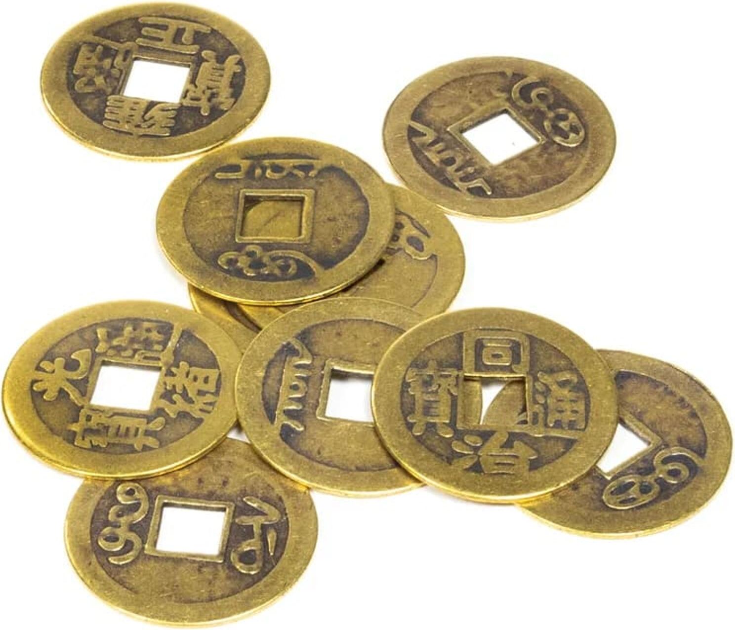phoenix Chinesische Feng Shui-Glücksmünzen im 10er-Set – 5er-Set – 2,3 cm