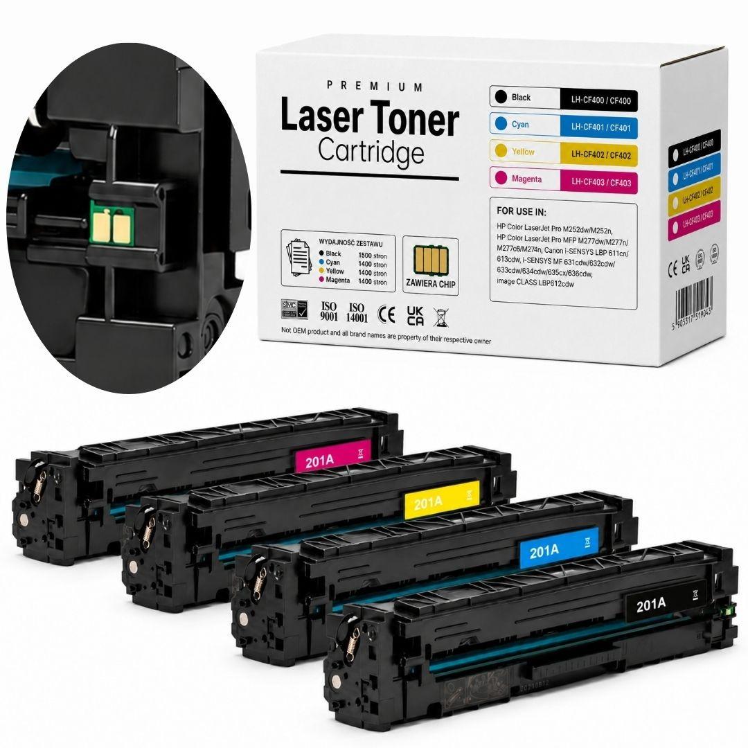 RE-DRUK 4x Ersatztoner für HP 201A CF400 CMYK m277dw m252dw m277