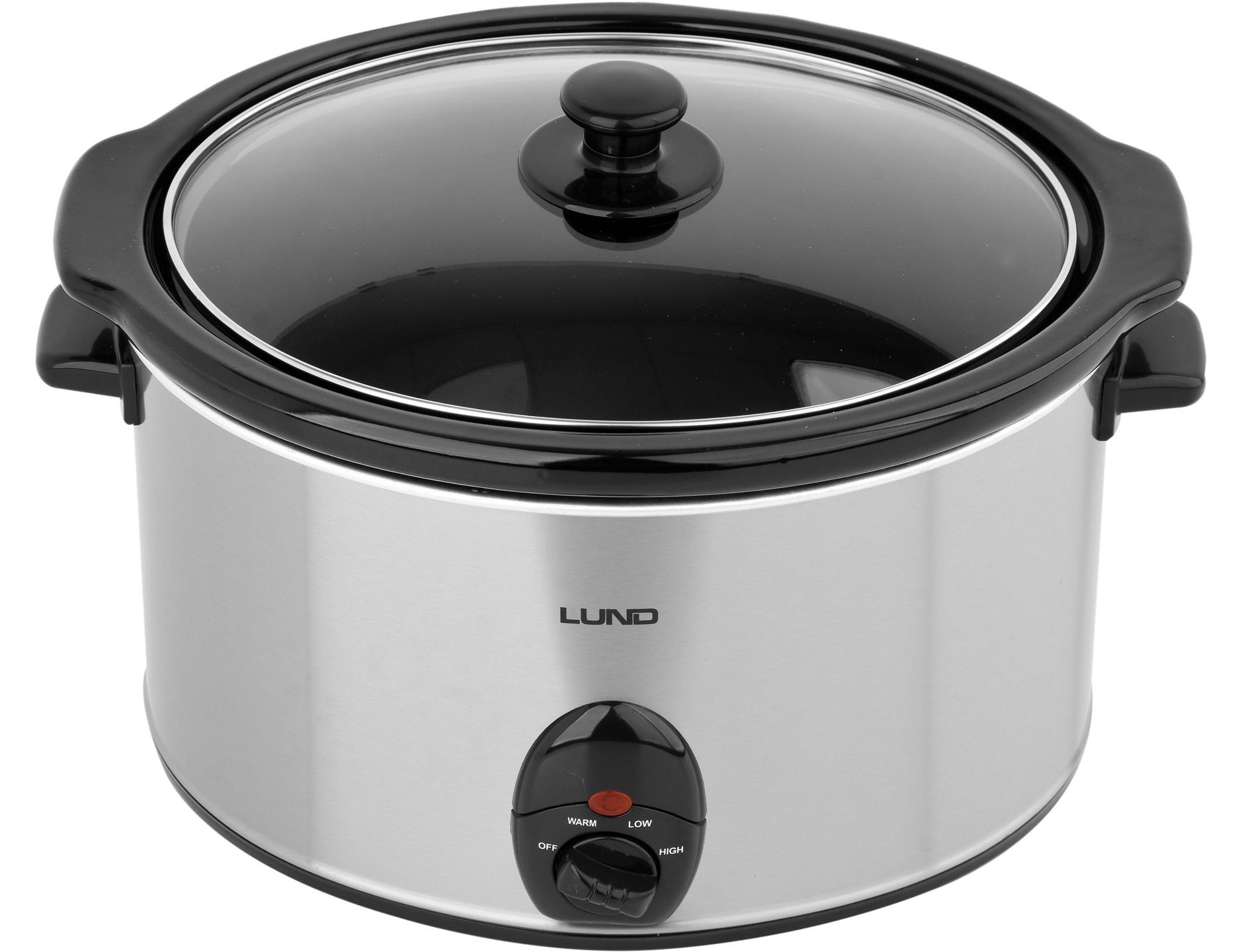 LUND Langsamkocher, Schongarer Slow Cooker 5,6 l, 320W mit Keramik-Einsatz 67661