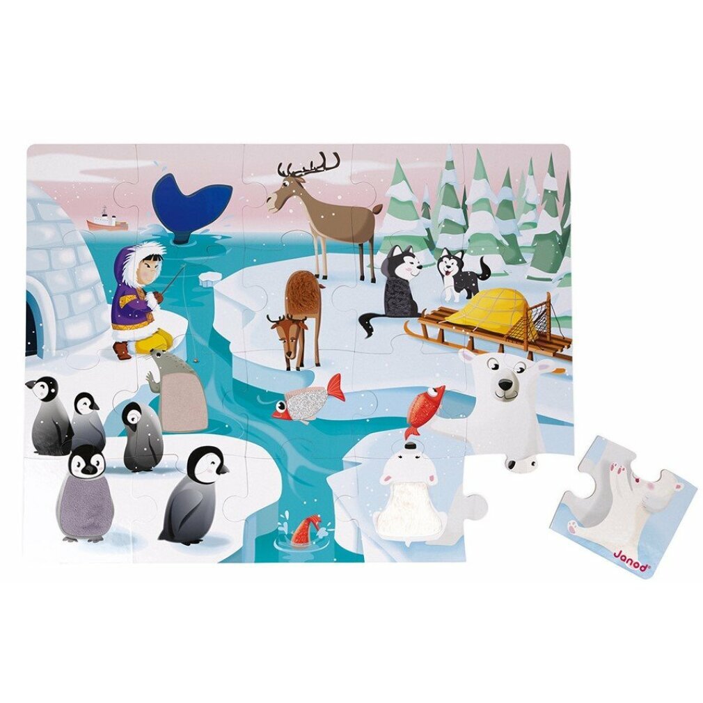 JANOD Taktiles Puzzle Leben auf Eis 20 Teile 2773