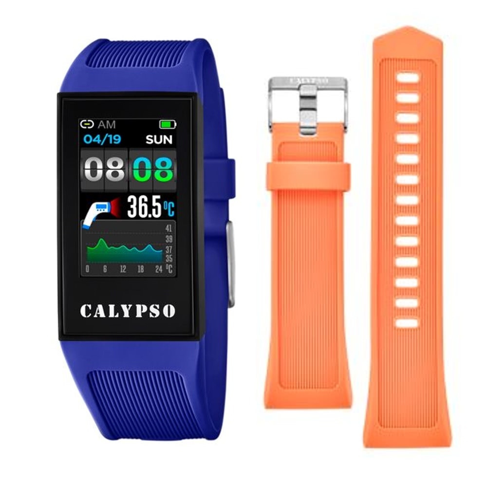 Calypso Sport Fitness Tracker K8500-5 náramok modrý oranžový SmartWatch D2TCK8500-5