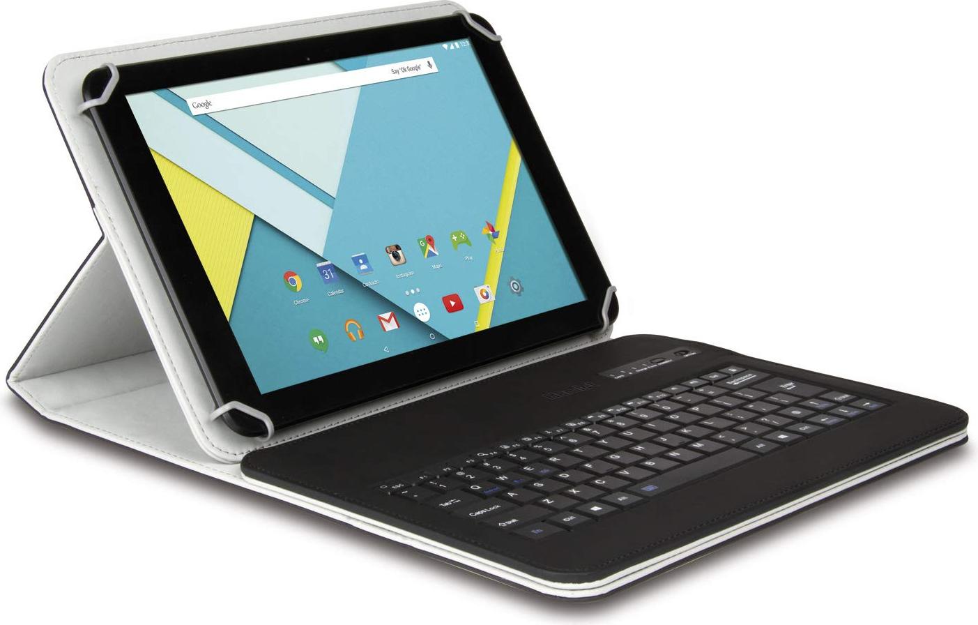 Hamlet XPADCV101KBT2, QWERTY, Jede Marke, Schwarz, 25,6 cm (10.1"), Staubresistent, Kratzresistent, Schockresistent, Kabellos