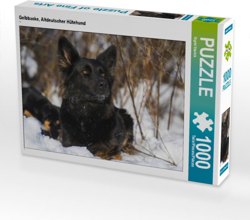 CALVENDO Puzzle Gelbbacke, Altdeutscher Hütehund 1000 Teile Puzzle quer | 1000 Teile Lege-Größe 64x48cm Foto-Puzzle für glückliche Stunden
