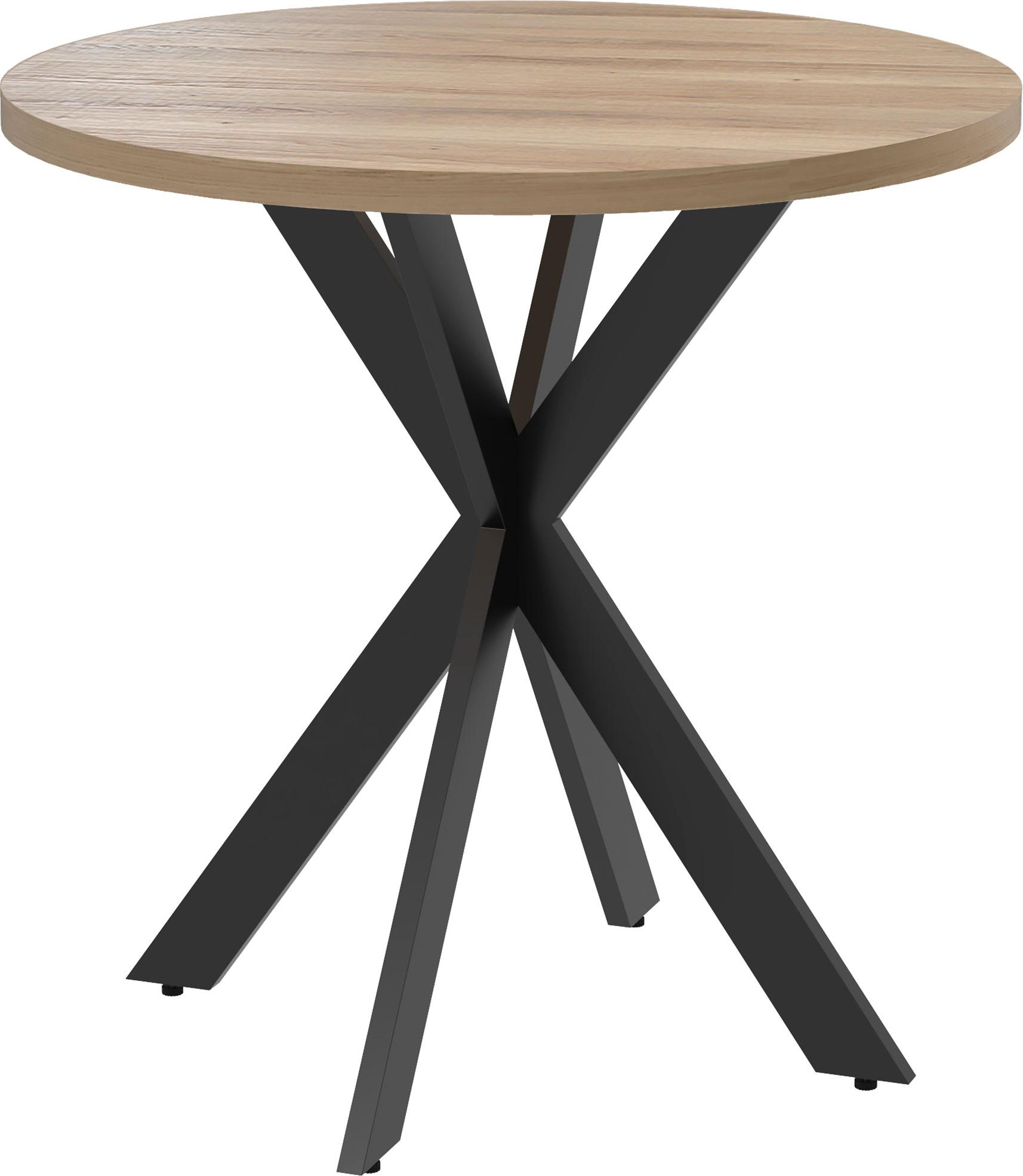 HOMCOM Esstisch 75 x 75 cm rund Küchentisch für 2-4 Personen mit Spinnenfuß 835-579V81BN
