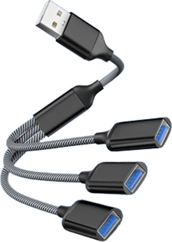 INF 3-portový USB rozbočovací adaptér čierna