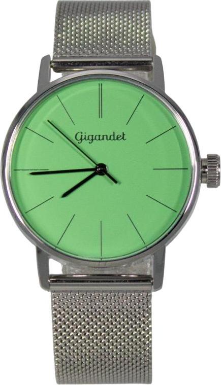 Gigandet Armbanduhr Damen Quarz Edelstahl Silber Grün G43-031