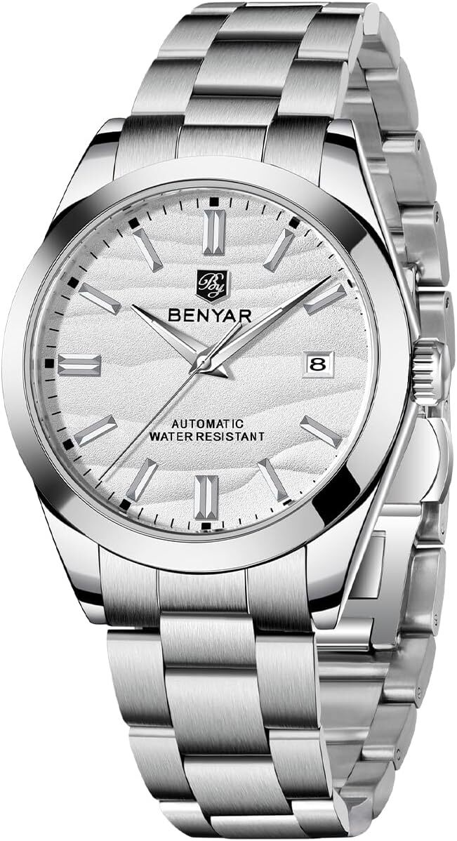 Pánske mechanické automatické hnutie 50 m Vodotesné Svetelný dátumový displej Ľahko čitateľný Príležitostný obchodný nerezová oceľ