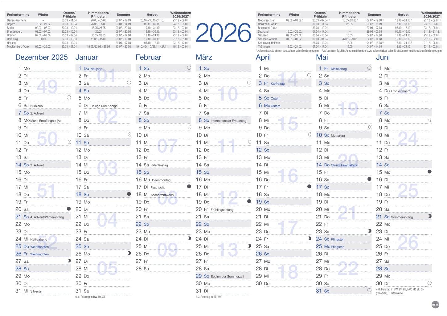 Athesia Kalenderverlag Kalender 2026 - Tafelkalender A4