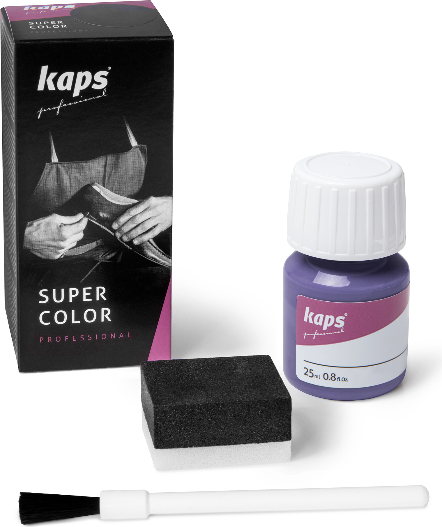 Farbe für Natur- und Kunstleder - Kaps Super Color 25 ml - Violett (123#) 04_1_5020_123#_scolor_FBA